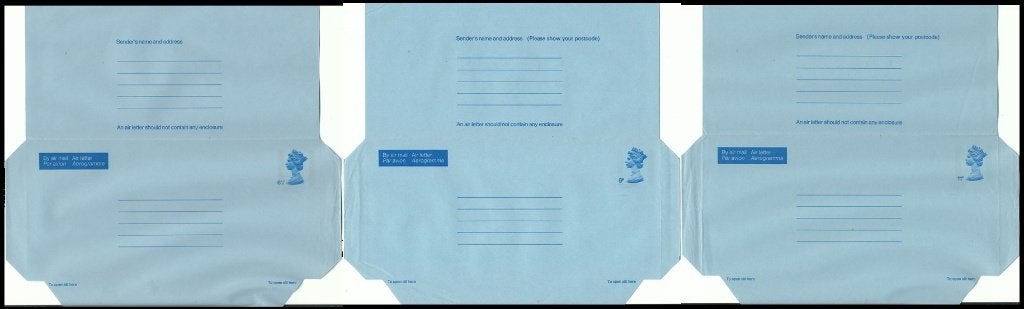 ENGELAND 1972-75 3 verschillende Airletters, Postfris., Verzenden, Postfris