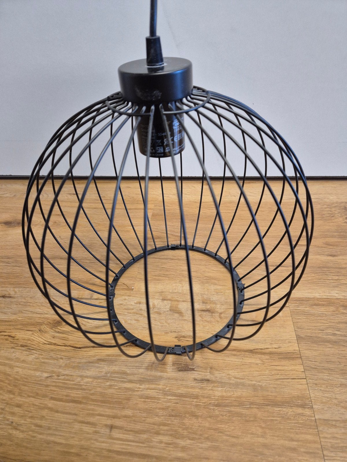 Zwarte draadlamp, industriële hanglamp, Gebruikt, Industrieel, Modern, Metaal, E27 (groot)