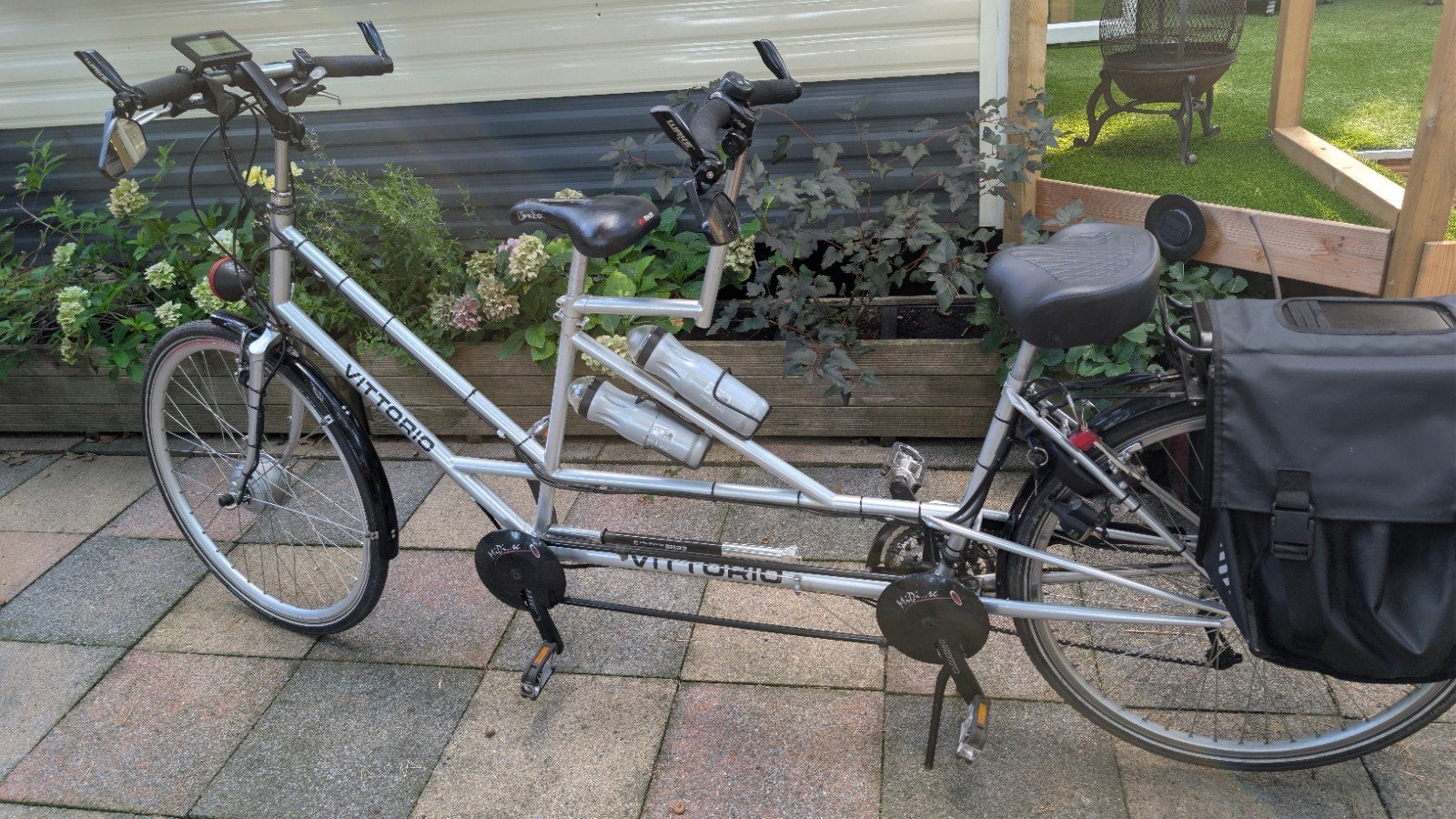 Vittorio E-Tandemfiets - met lage instap en dakdragerlift, 53 tot 57 cm, Ophalen of Verzenden, Zo goed als nieuw, Minder dan 47 cm