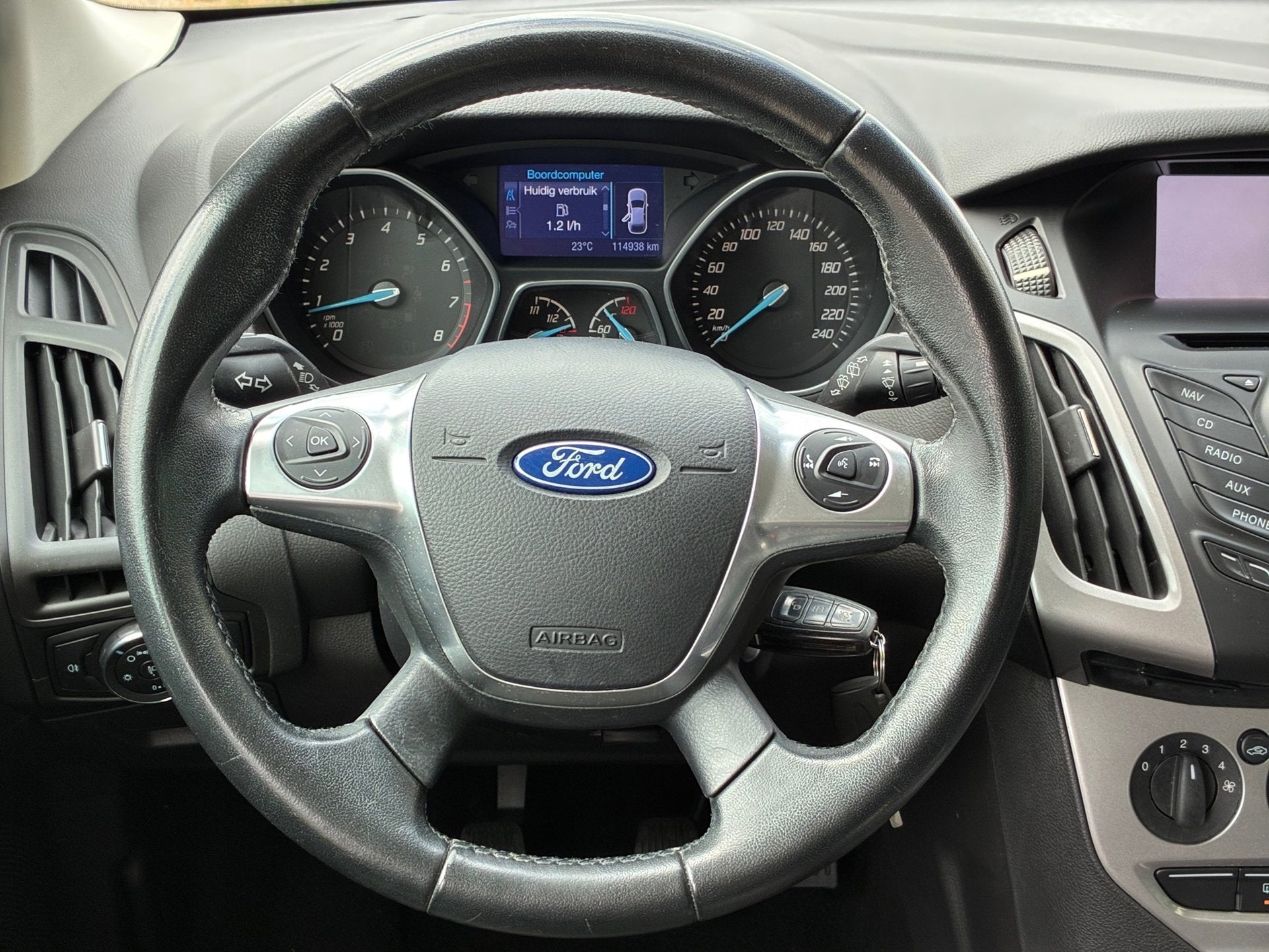 Ford Focus Wagon 1.0 EcoBoost Trend|2e Eigenaar|Navigatie|Ai, Auto's, Euro 5, 101 pk, Gebruikt, Origineel Nederlands