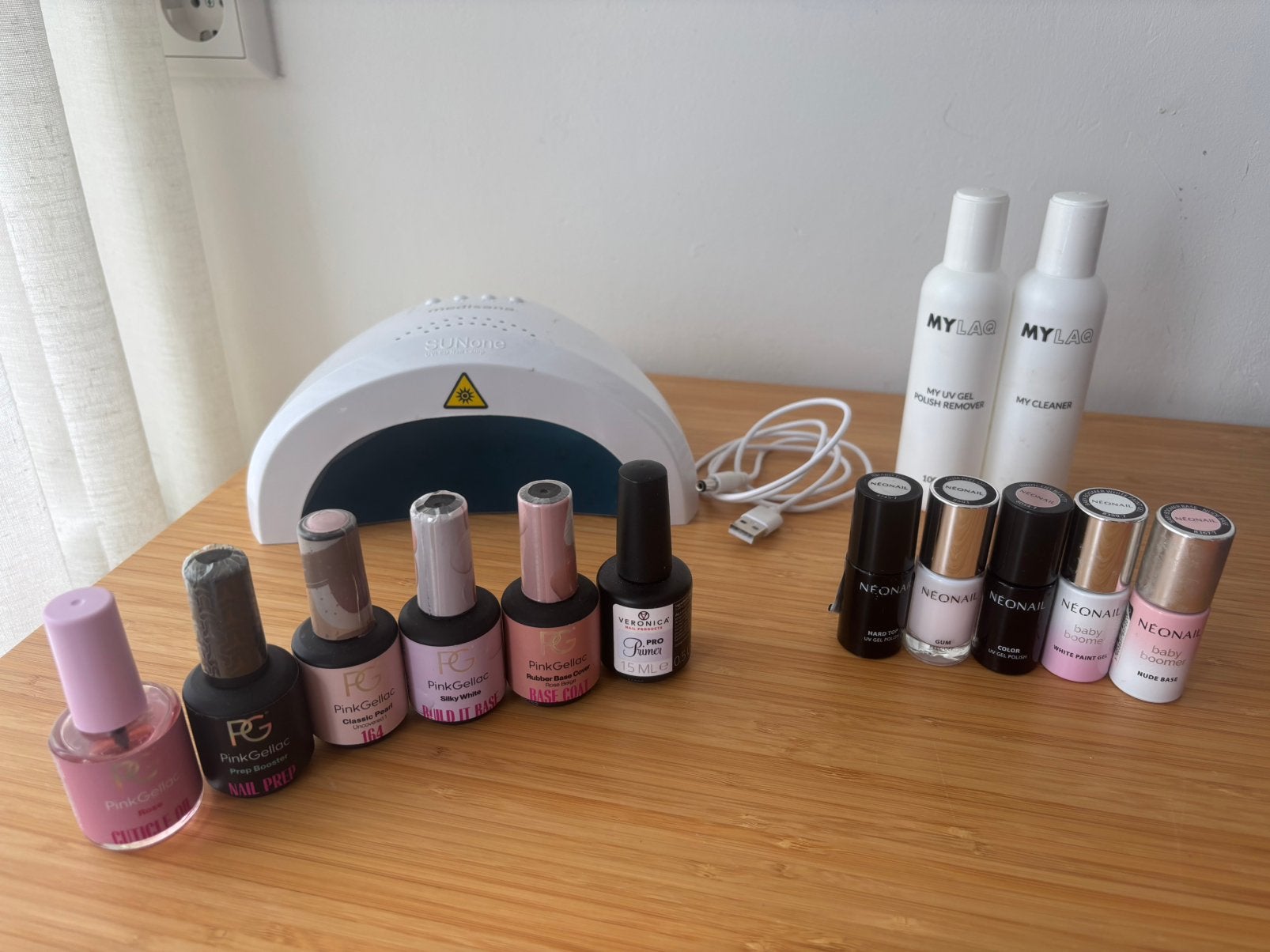 Pink gellac starterset (+neonail), Ophalen of Verzenden, Gebruikt, Overige kleuren, Handen en Nagels