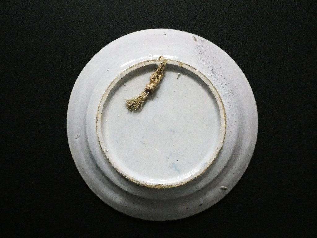 18e Eeuws 2 Delfts blauw handbeschilderde Faience borden, Ophalen of Verzenden