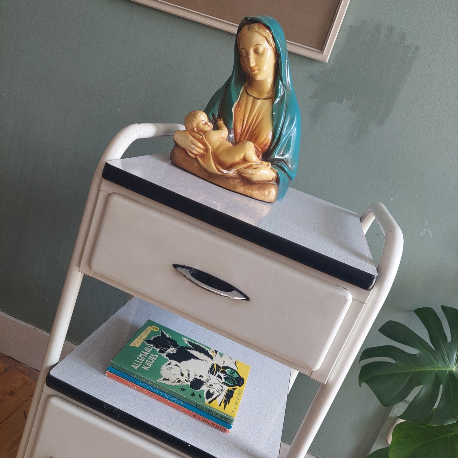 Lucky Vintage origineel Frans industrieel ziekenhuis kastje, Huis en Inrichting, Gebruikt, Minder dan 45 cm, ., Ophalen of Verzenden