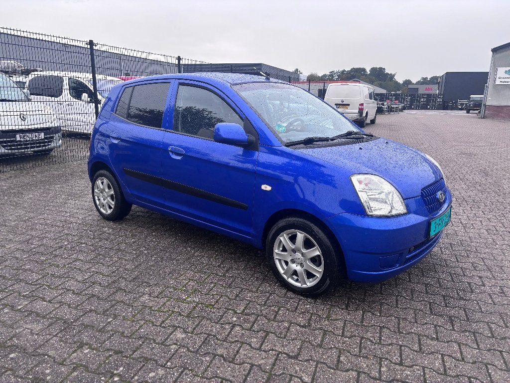 zeer mooie Kia Picanto automaat en airco, Stof, Huisgarantie, Met garantie (alle), Blauw