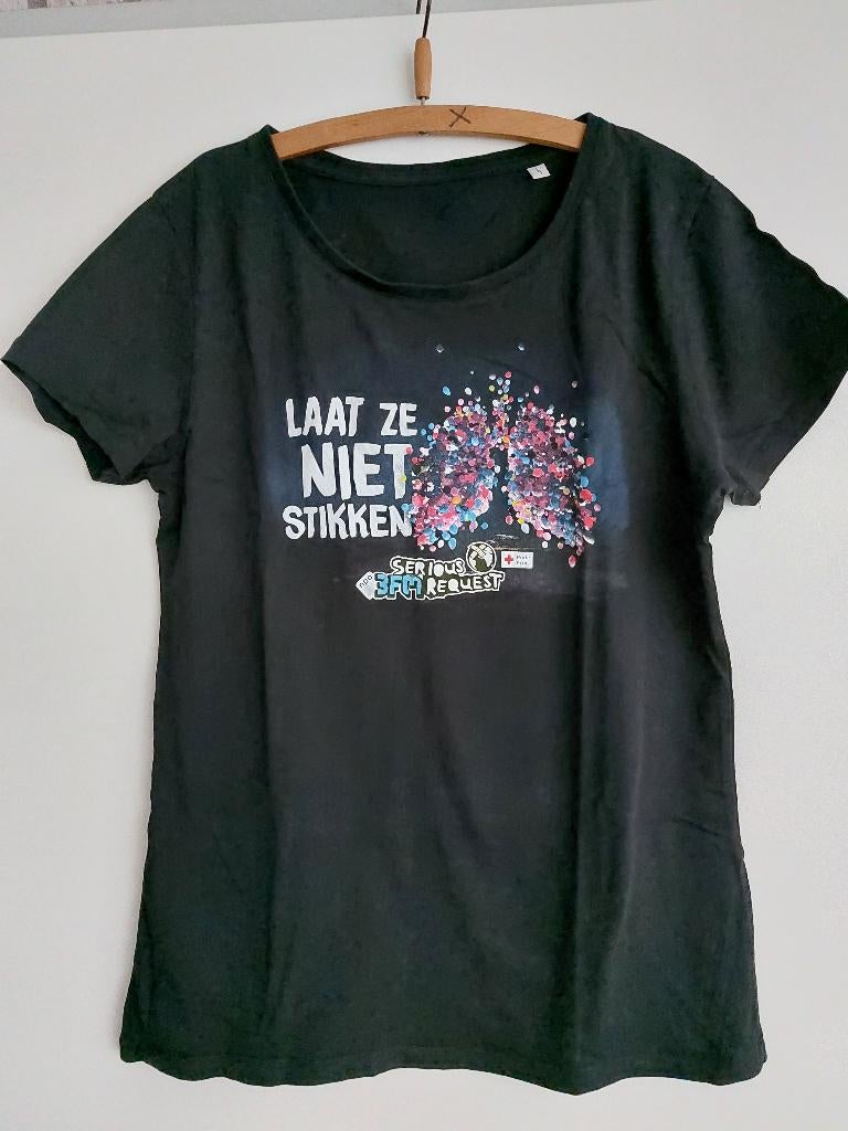 Serious Request 3FM t-shirt, 2016, mt L, Kleding | Dames, Ophalen of Verzenden, Zo goed als nieuw, Maat 42/44 (L), Korte mouw