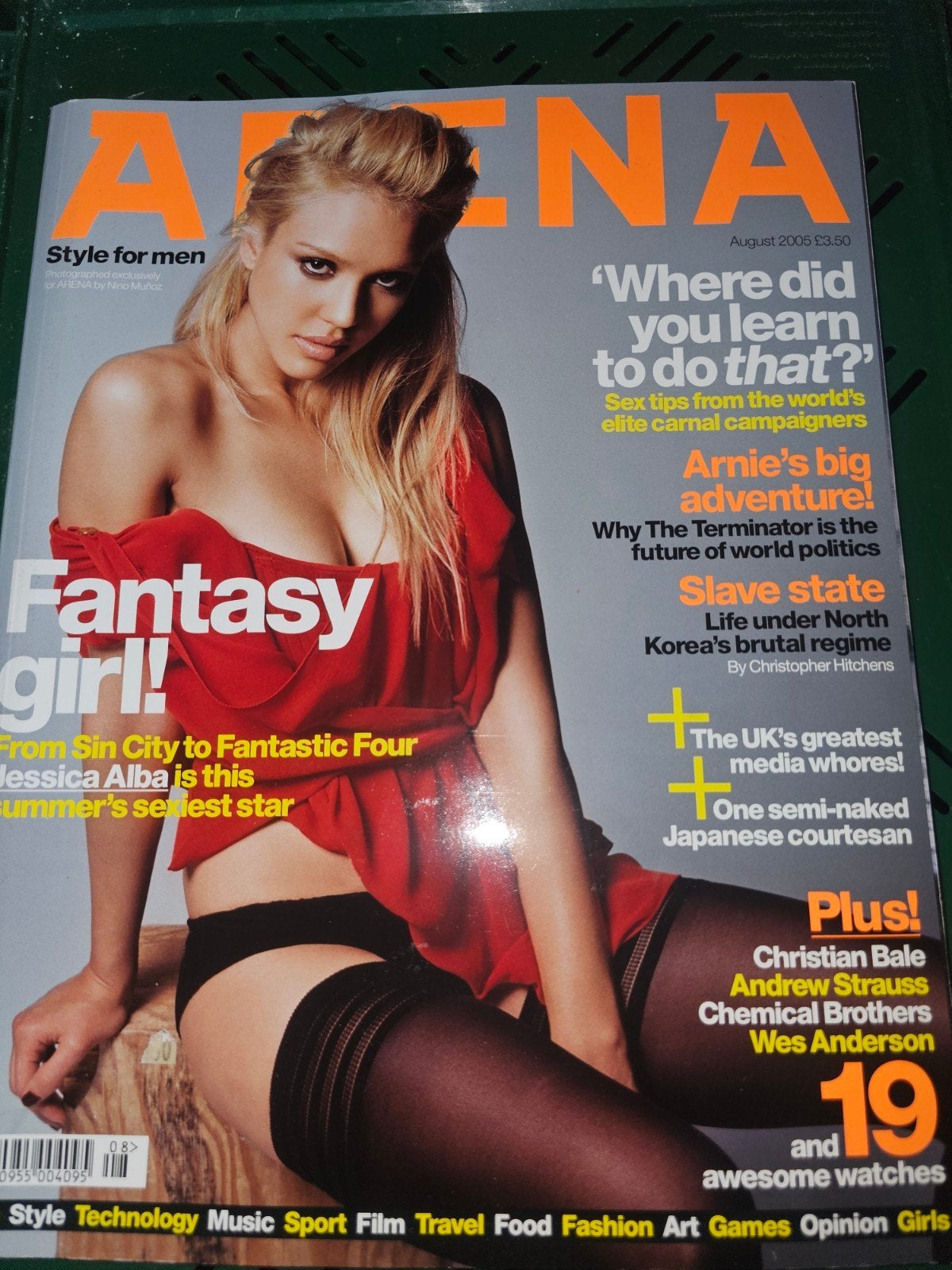 Arena Magazine Augustus 2005 - Jessica Alba Cover, Ophalen of Verzenden, Gelezen, Overige typen
