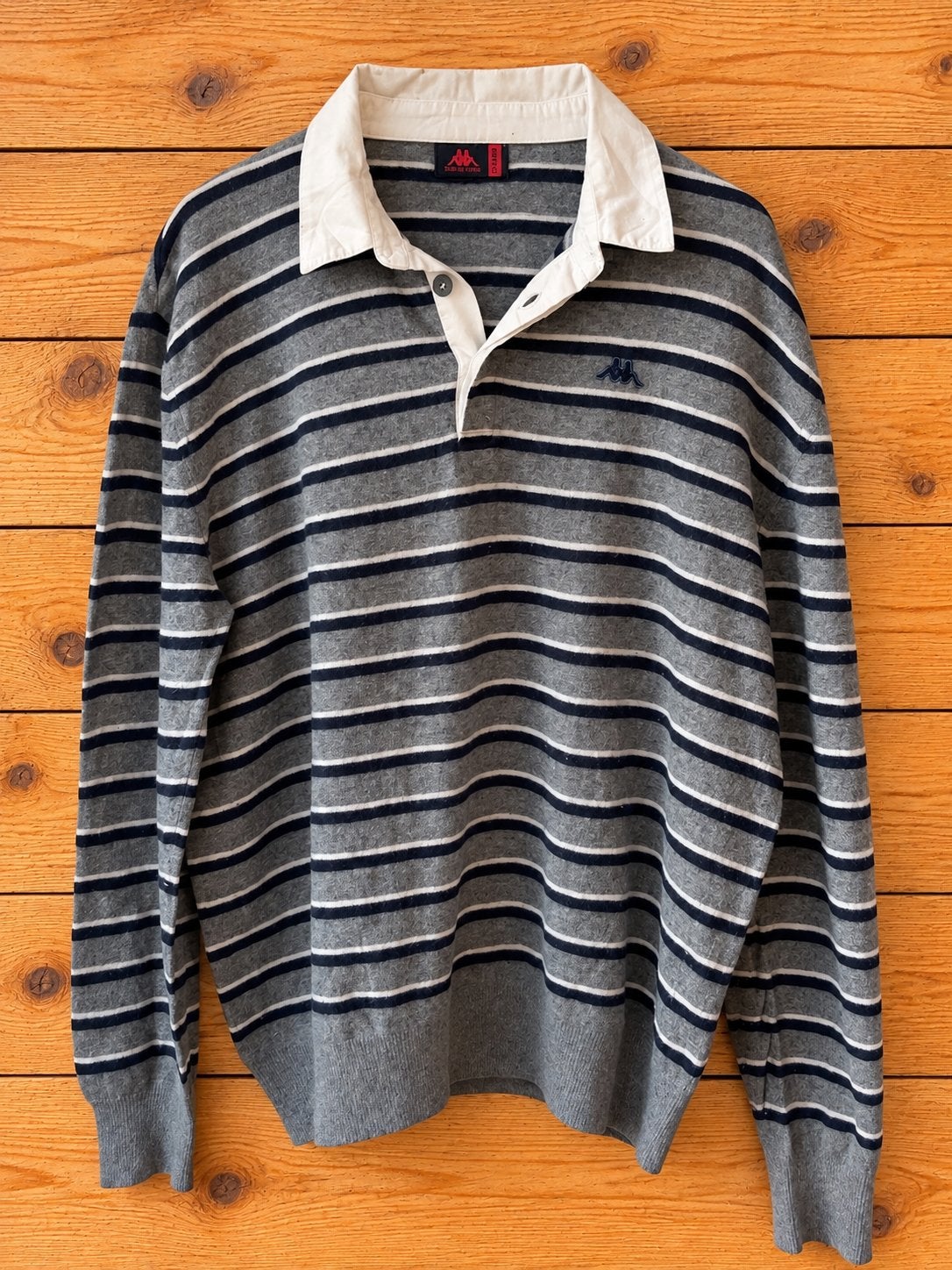 Robe di Kappa Vintage Rugby Polo Trui Gestreept XXL, Kleding | Heren, Ophalen of Verzenden, Gedragen, Grijs, Trui of Vest