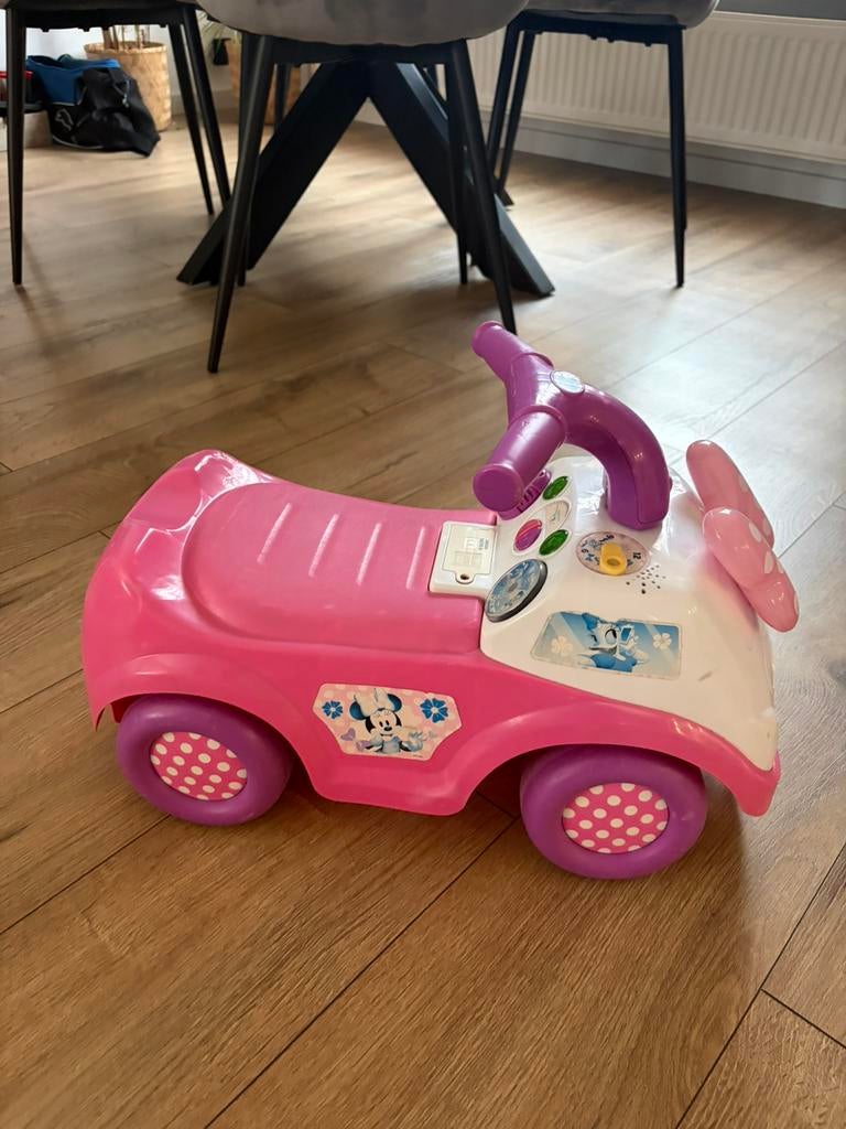Minnie roze loopauto met licht en geluid, Ophalen, Gebruikt, Loopvoertuig