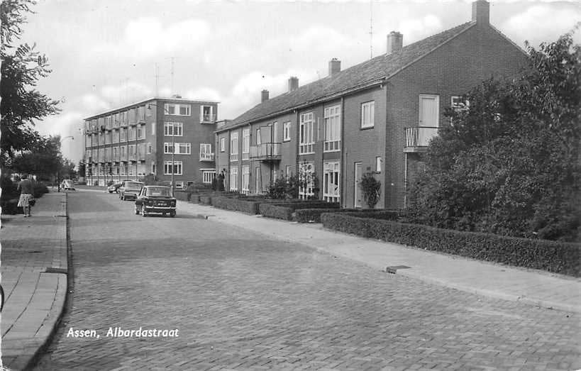 380-181-011 Assen Alberdastraat, Verzamelen, Ansichtkaarten | Nederland, Verzenden, Voor 1920, Drenthe