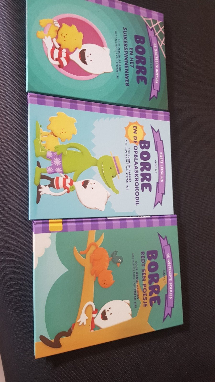 Borre Boekjes - Set van 3 (De Gestreepte Boekjes), Gelezen, 5 of 6 jaar, Fictie algemeen, Jongen of Meisje