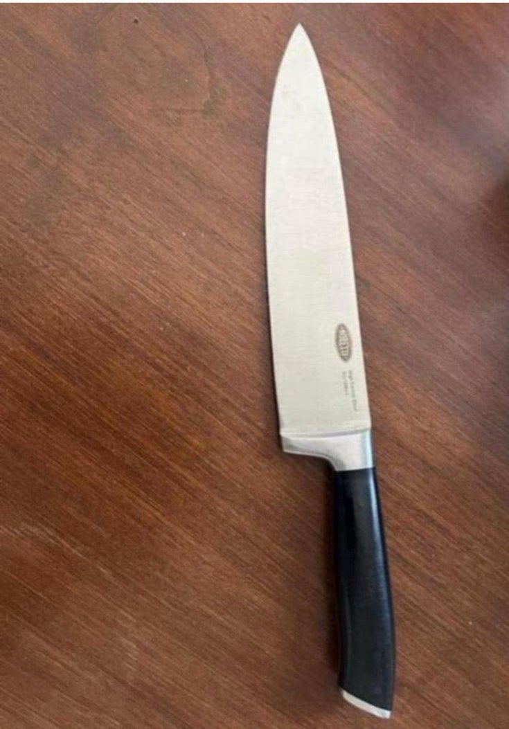 Boretti koksmes 34 cm, Ophalen, Zo goed als nieuw, Metaal, Zwart
