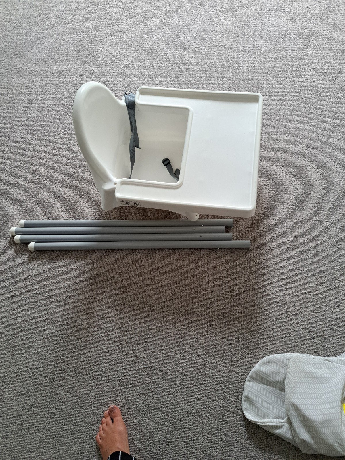 IKEA Antilop kinderstoel met kussen en blad, Ophalen of Verzenden