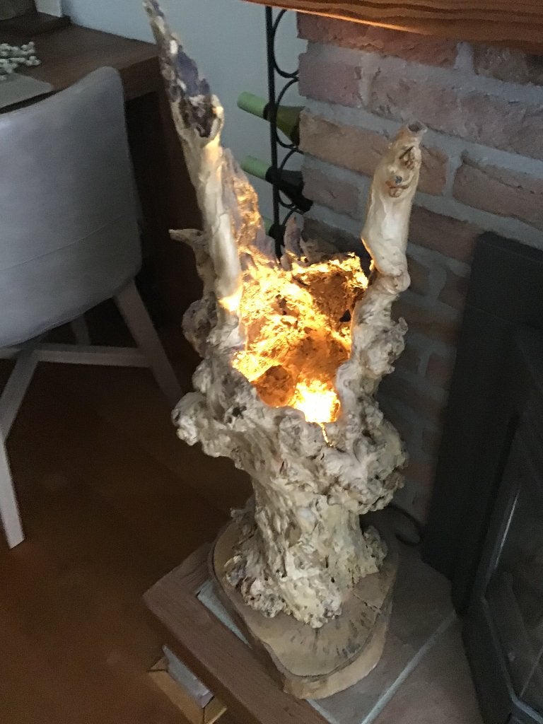 Lamp, Ophalen, Gebruikt, Hout