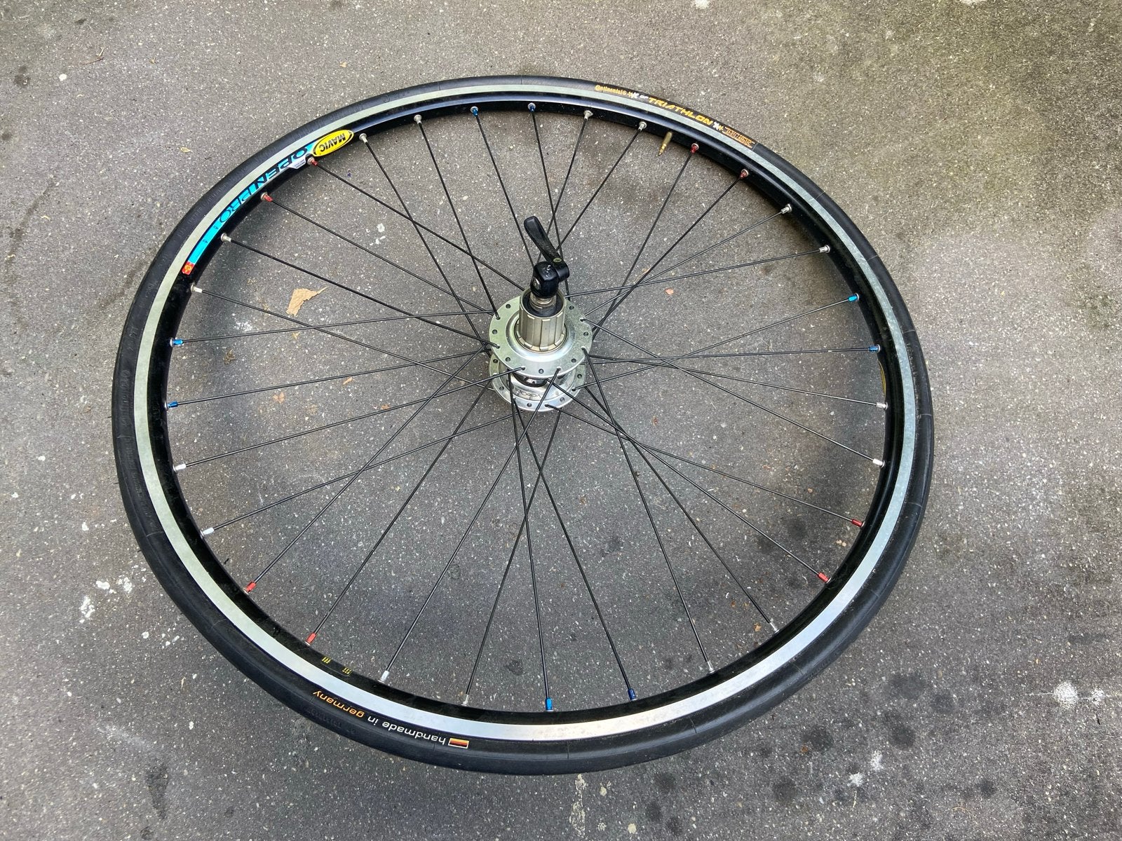 Mavic Open Pro 26” achterwiel - Continental GP Band, Wiel, Ophalen of Verzenden, Zo goed als nieuw, Aluminium