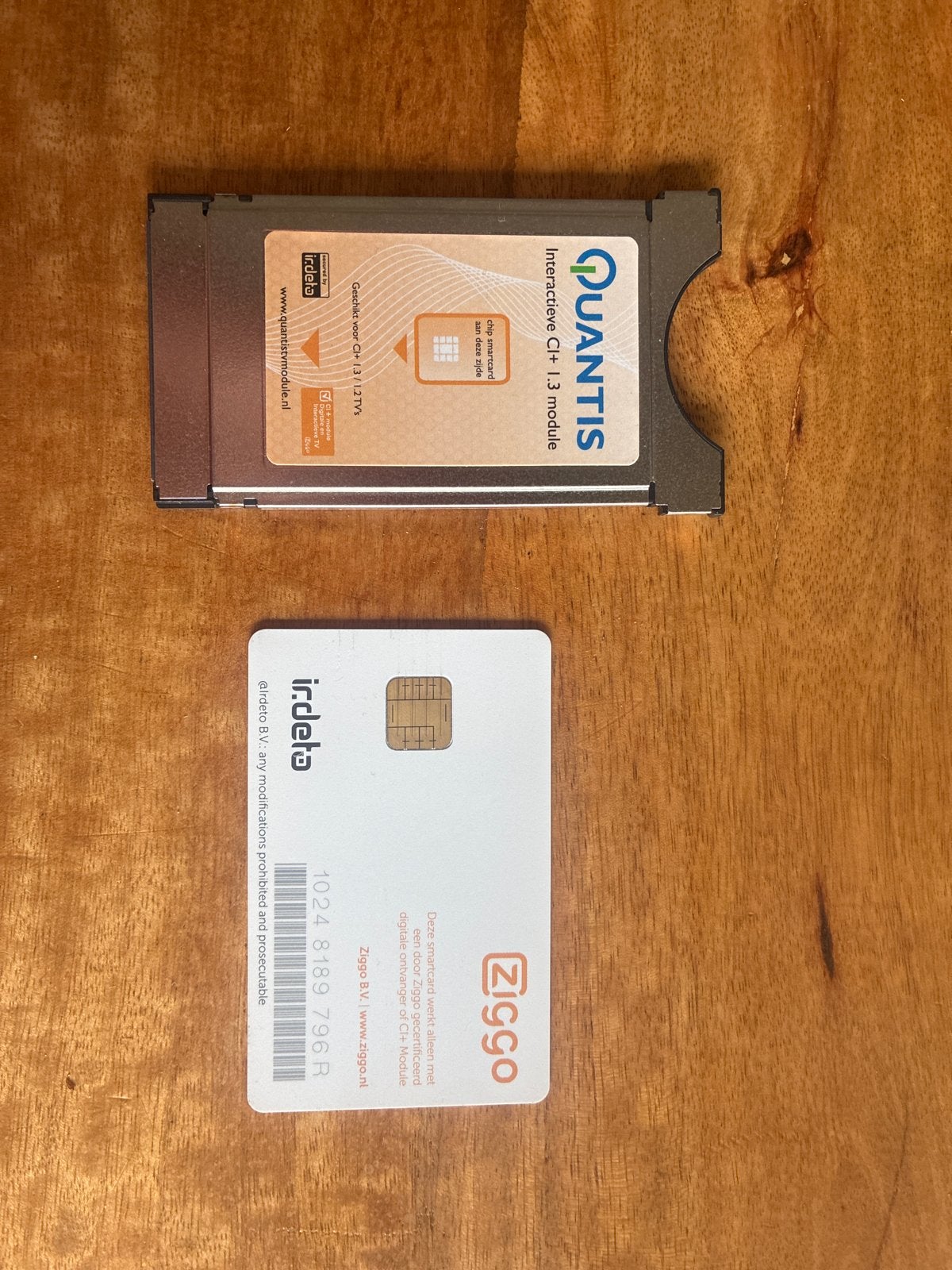 Quantis Interactieve CI+ 1.3 module met Ziggo smartcard, Ophalen of Verzenden, Gebruikt, Decoder