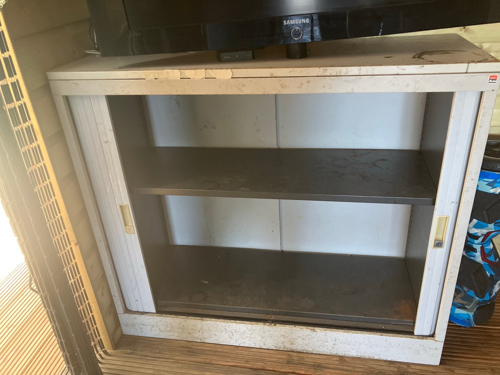 Metalen roldeurkast - 120x105x42 cm - Gebruikt, Huis en Inrichting, Kasten | Roldeurkasten en Archiefkasten, Gebruikt, 100 tot 150 cm