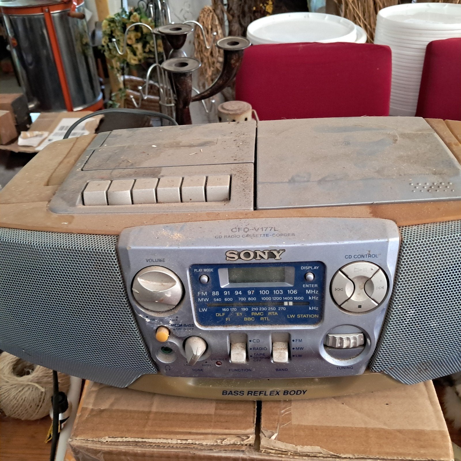 Sony CFD-V177L CD Radio Cassette-Corder - Gebruikt, Ophalen, Gebruikt, Radio, Met cd-speler
