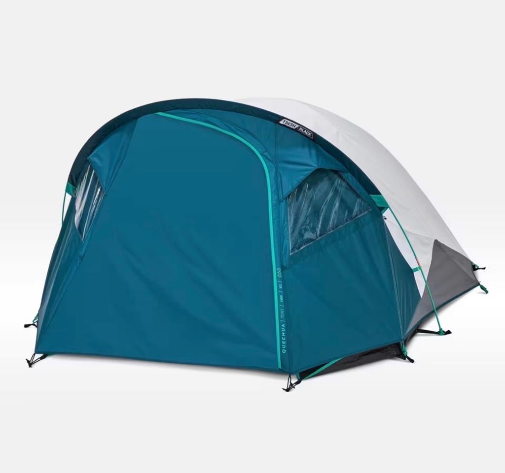 Quechua MH100 XL Fresh & Black 3-persoons tent, Caravans en Kamperen, Tenten, Ophalen, Zo goed als nieuw, Tot en met 3