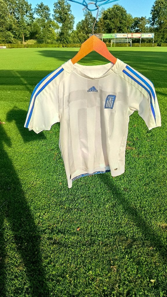 Griekenland thuisshirt 2009 Adidas wit maat 152, Sport en Fitness, Maat XS of kleiner, Ophalen of Verzenden, Gebruikt, Shirt