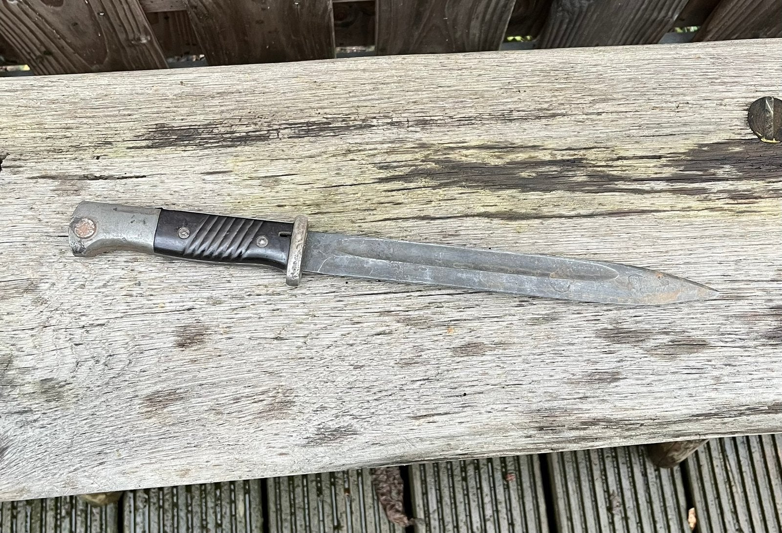 Duitse K98 bajonet 44ASW, Ophalen of Verzenden, Duitsland, Mes of Dolk