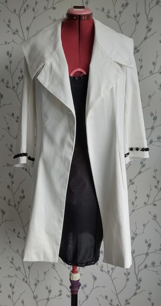 RENATO NUCCI Witte Lange Blazer maat 46=42/44, Wit, Maat 42/44 (L), Ophalen of Verzenden, Zo goed als nieuw