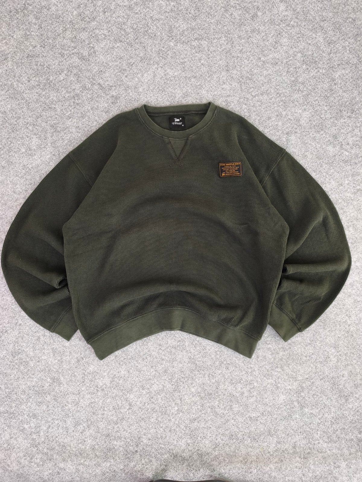 Patta Waffle-Knit Sweater - Groen - Maat M, Patta, Gedragen, Groen