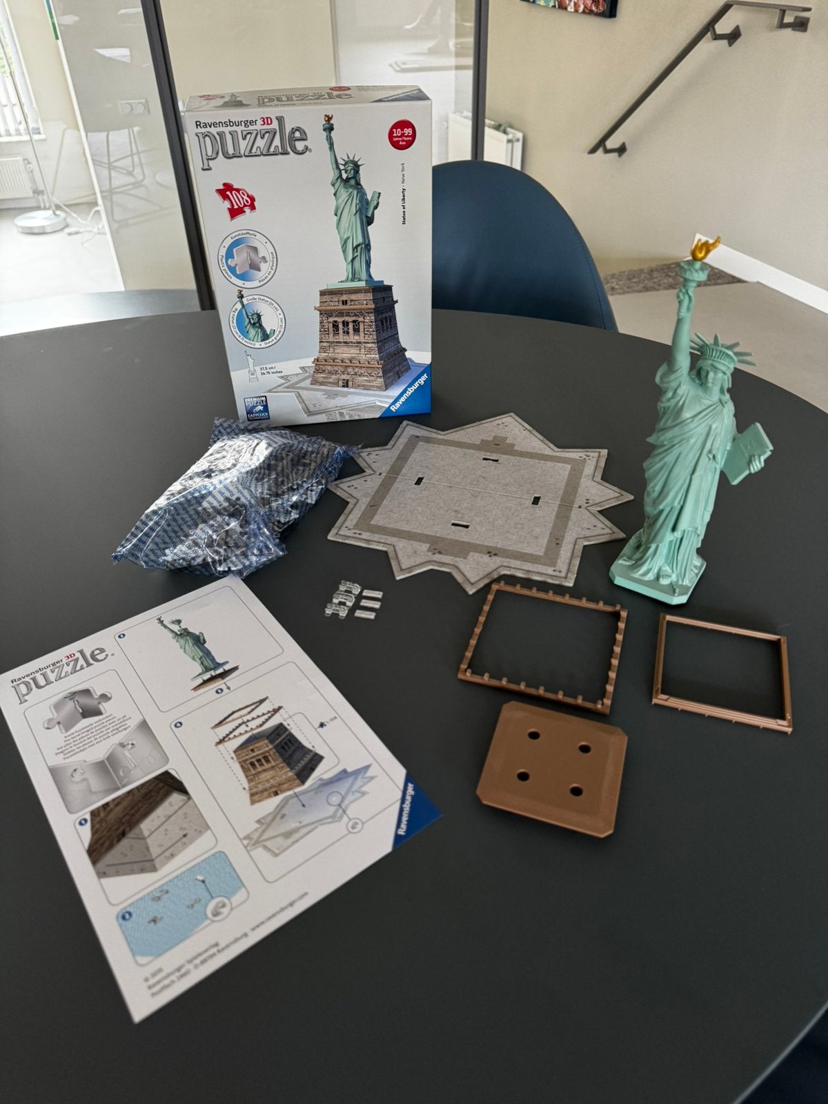 Ravensburger 3D-puzzel van het Vrijheidsbeeld., Ophalen of Verzenden, Minder dan 500 stukjes, Zo goed als nieuw, Rubik's of 3D-puzzel