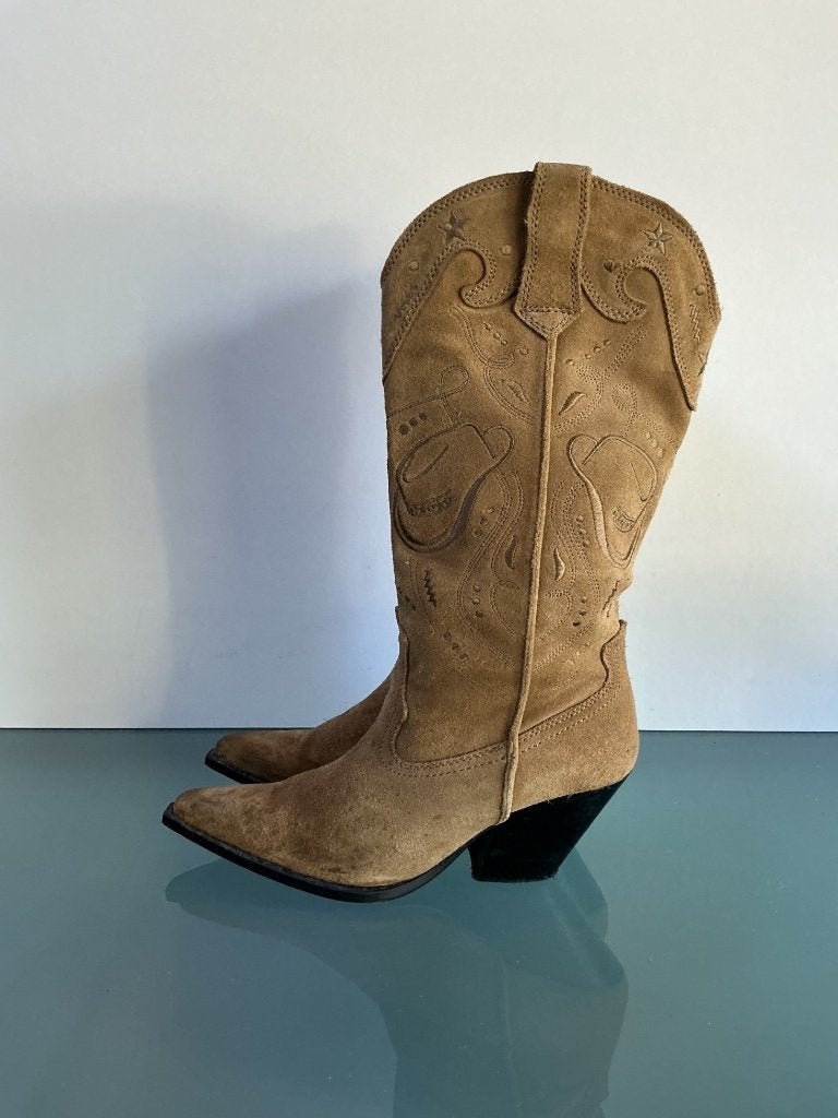 Coole boho 40 bruine laarzen | boots | Gratis verzenden, Hoge laarzen, Bruin, Verzenden, Zo goed als nieuw