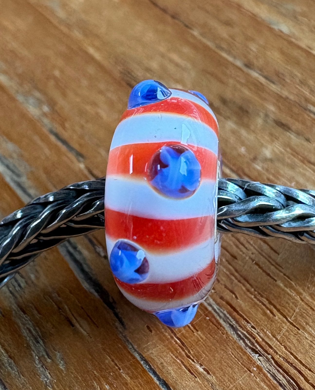 Trollbeads World Tour USA Stars and Stripes, Verzenden, Nieuw, Zilver, Trollbeads