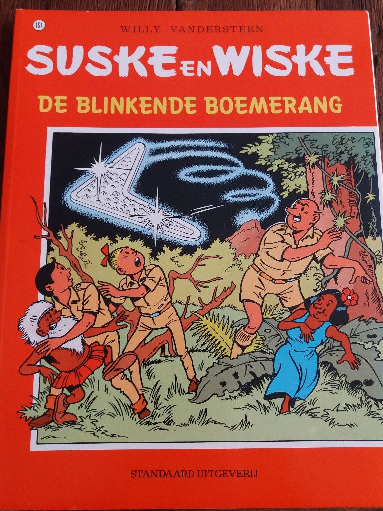 Strip Suske en Wiske de blinkende boemerang nr: 161 ( Jola ), Willy Vandersteen, Eén stripboek, Ophalen of Verzenden, Zo goed als nieuw