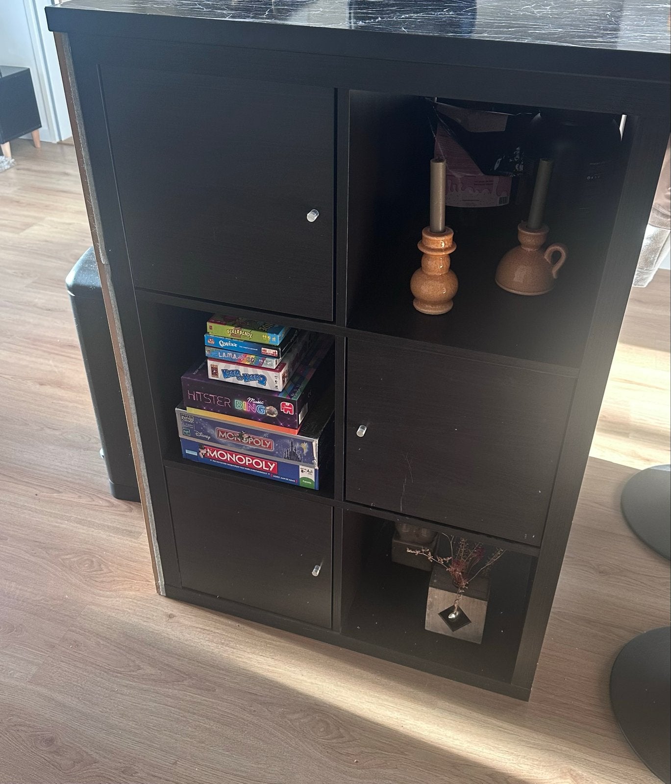 2x IKEA zwarte kastjes, Ophalen, 100 tot 150 cm, 50 tot 100 cm, Zo goed als nieuw
