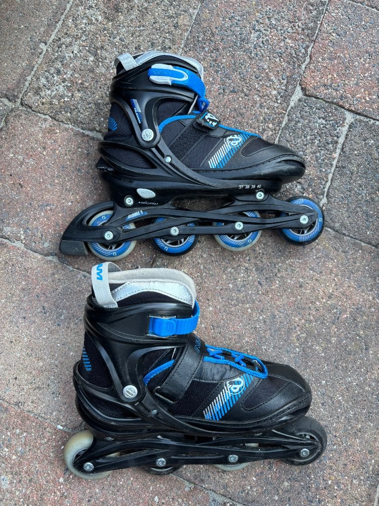 Verstelbare Nijdam inline skates (mt 37-40) inc beschermers, Kinderen, Inline skates 4 wielen, Ophalen, Overige merken