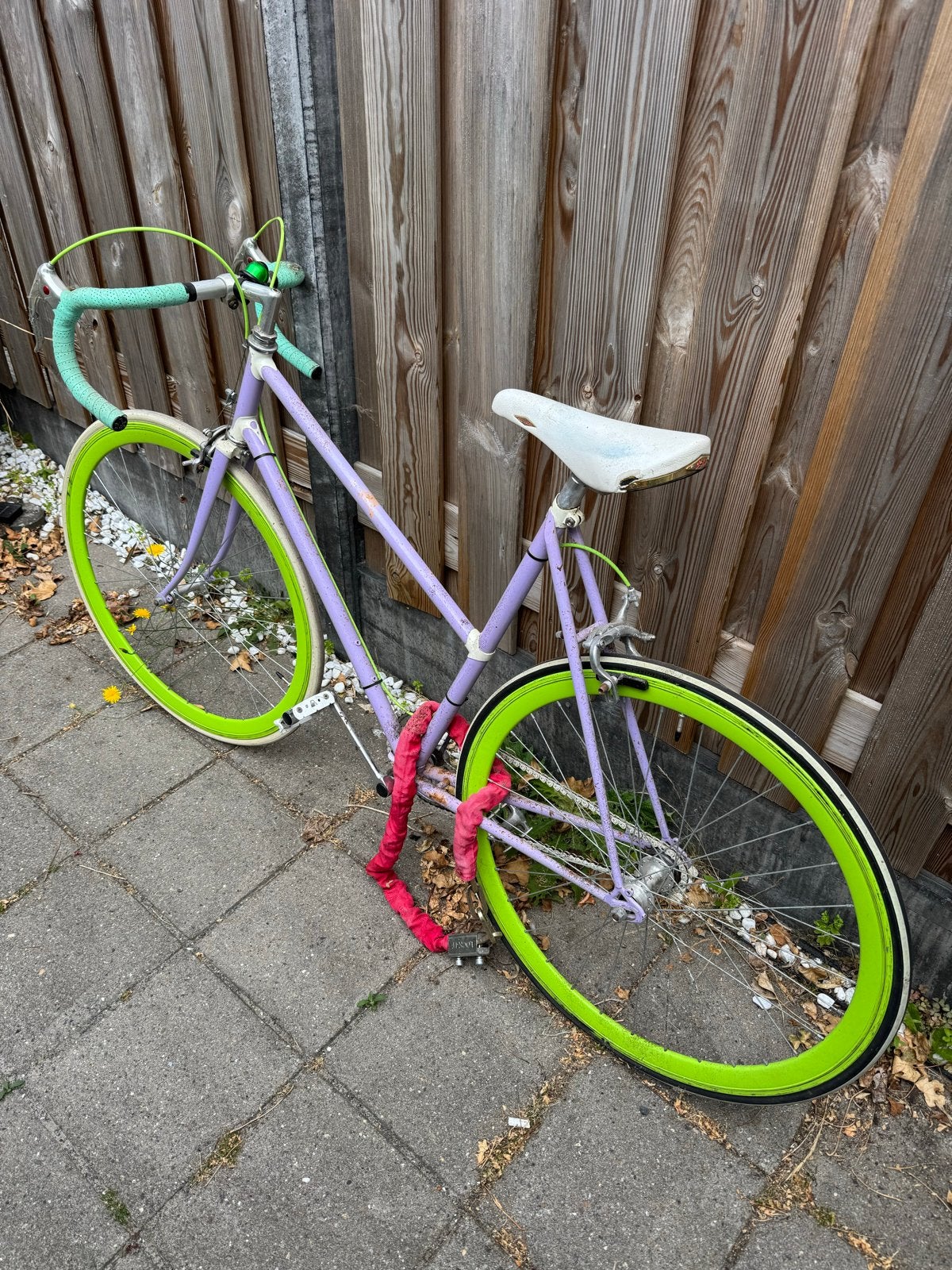 Custom Wielrenfiets zonder versnellingen - Opknapper, Fietsen en Brommers, Fietsen | Racefietsen, Gebruikt, Staal, Velgrem, Dames