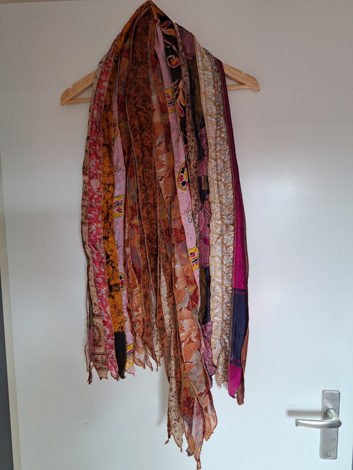 Vintage Patchwork Sjaal - Uniek en Kleurrijk, Onbekend, Ophalen of Verzenden, Nieuw, Sjaal