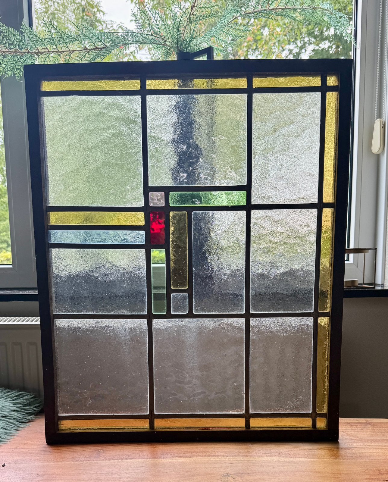 Glas in lood 63cm x 53cm, Ophalen