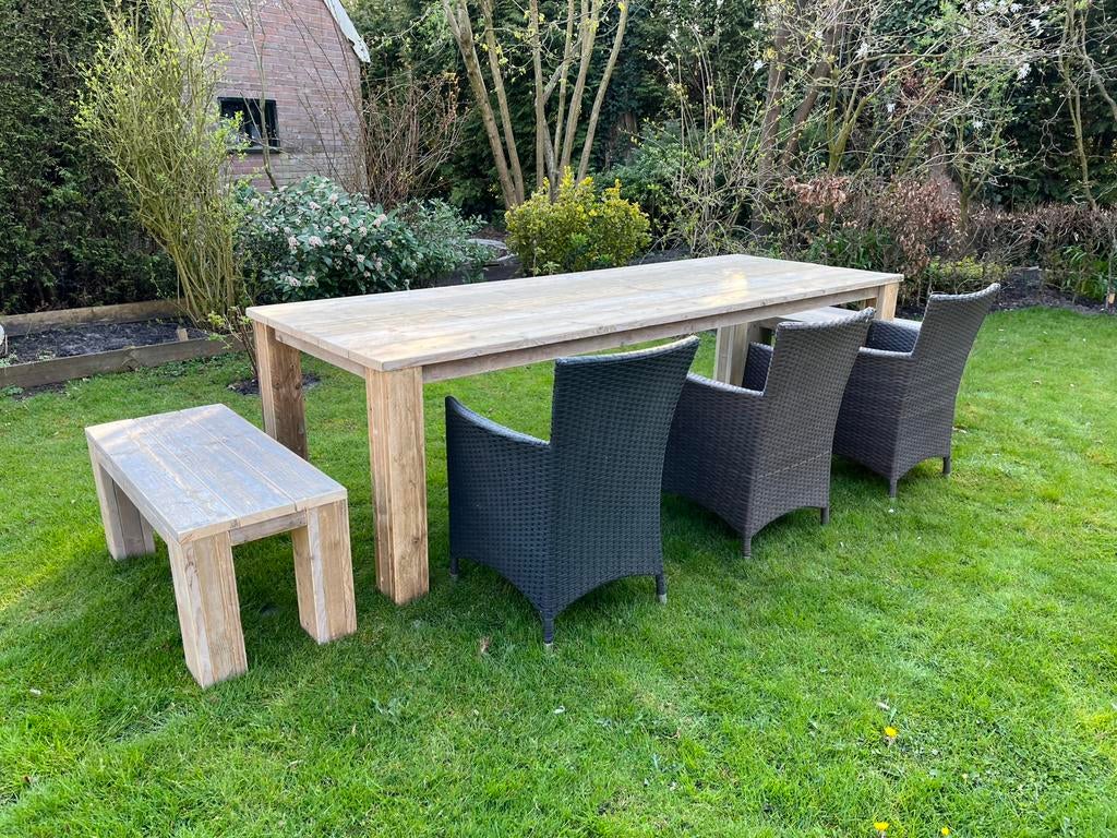 4x steigerhouten tafels in de aanbieding, Tuin en Terras, Tuintafels, Nieuw, Rechthoekig, Hout, Ophalen