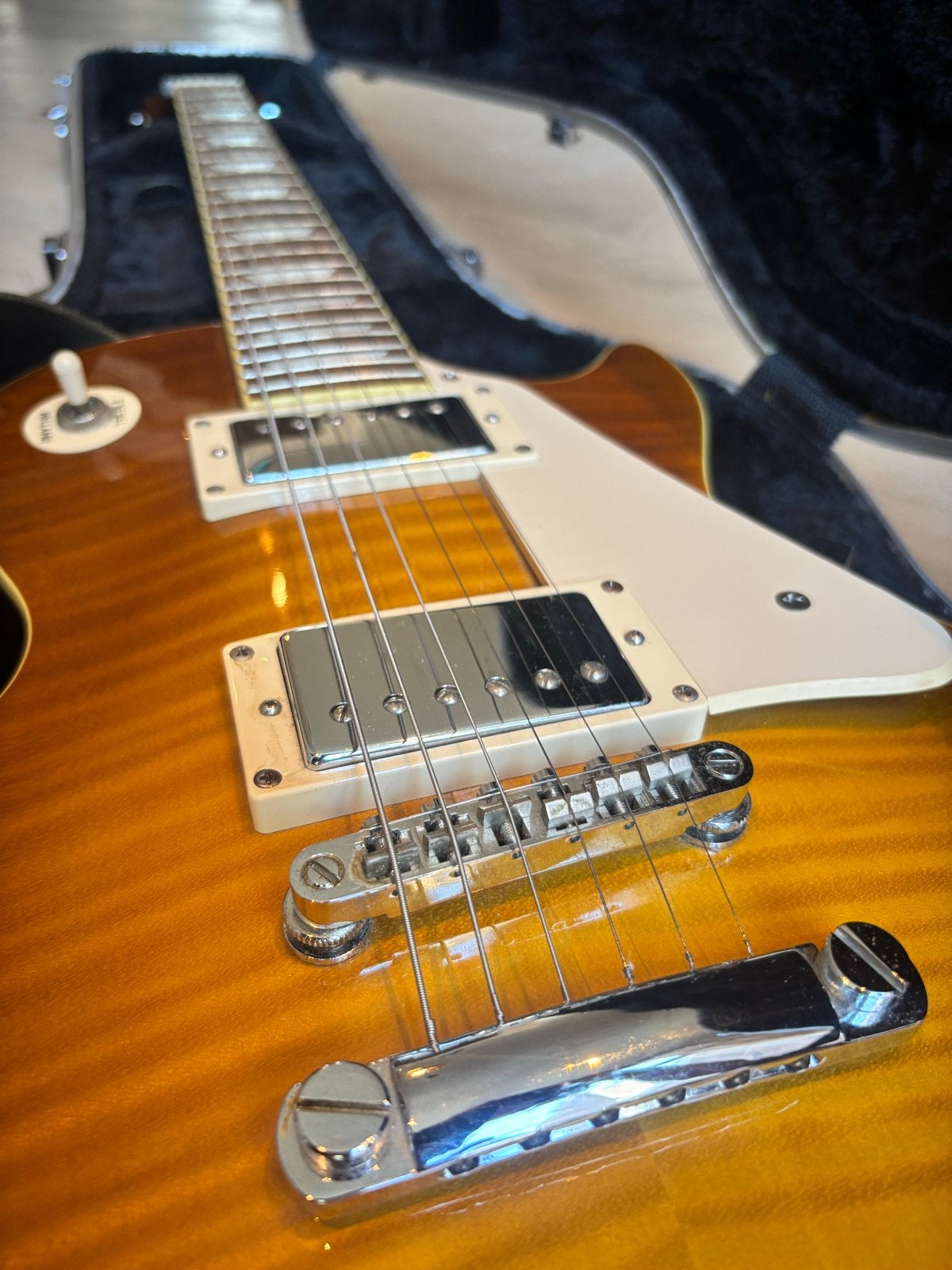 Epiphone Les Paul Standard met koffer, Muziek en Instrumenten, Snaarinstrumenten | Gitaren | Elektrisch, Ophalen, Gebruikt, Solid body