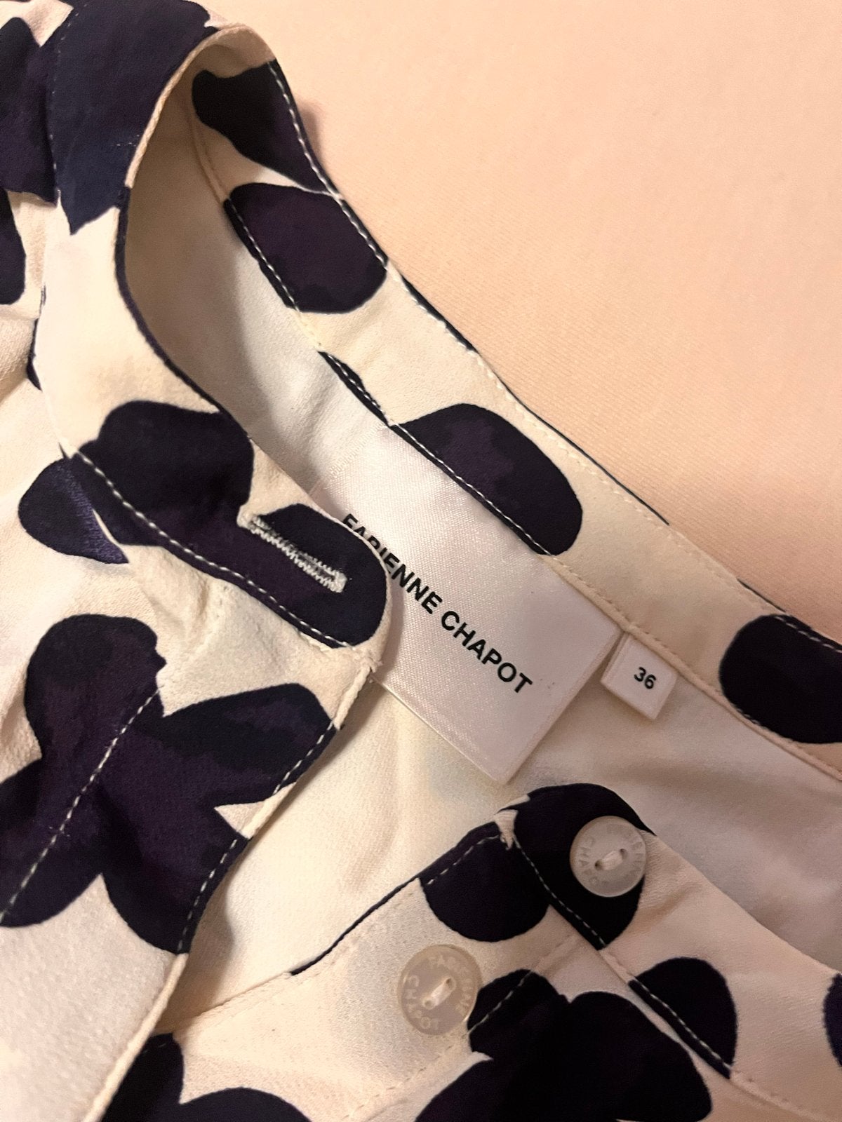 Fabienne Chapot Blouse met Bloemenprint - Maat 36 (S), Verzenden, Zo goed als nieuw, Maat 36 (S), Blauw