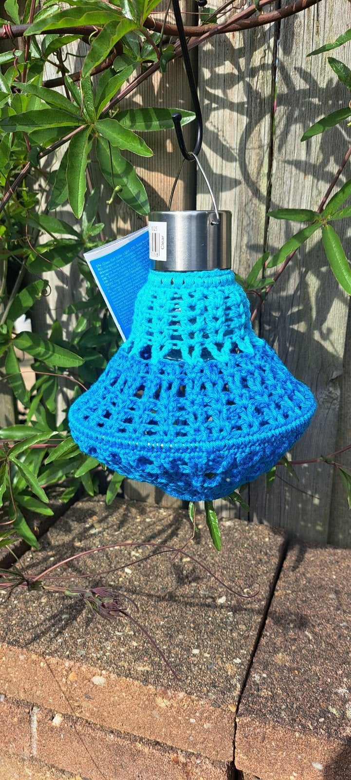 Gehaakt Solar Tuinlampje - Blauw, Minder dan 50 watt, Overige typen, Nieuw, Ophalen of Verzenden