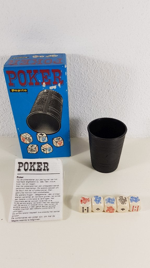 Vintage Poker, Papita 1979, compleet. 6A5, Tweedehands verkoop, Tweedehands verkoop, Gebruikt, Ophalen of Verzenden