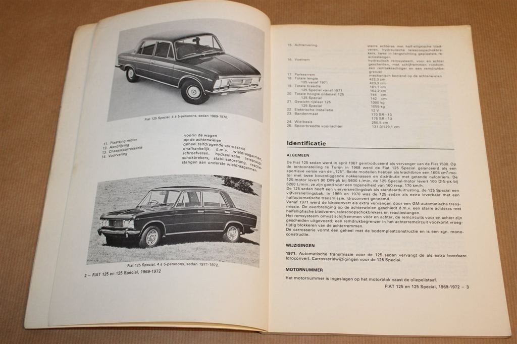 Vraagbaak Fiat 125 — Onderhoud & Reparatie 1969-1972, Ophalen of Verzenden