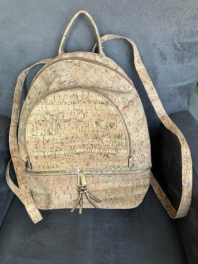 Rugtassen kurk en lederlook gebruikt (€5 alle 3 samen €10), Ophalen of Verzenden, Gebruikt, 25 tot 40 cm, Overige merken