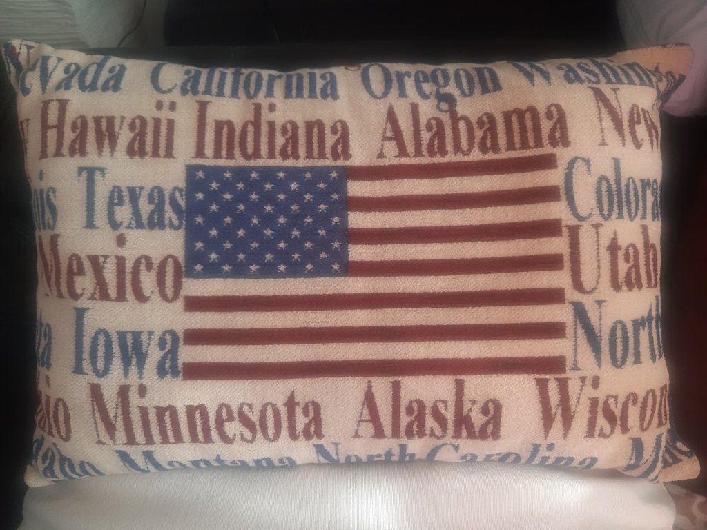 Kussen States of Amerika VS USA, Ophalen, Zo goed als nieuw, Rechthoekig