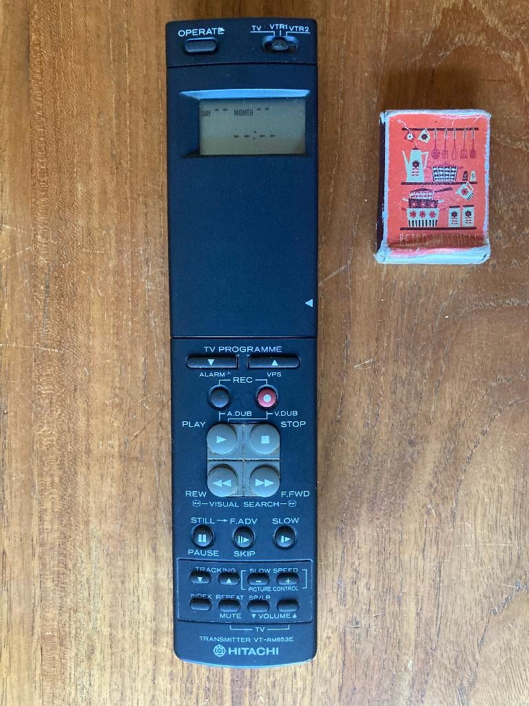 Hitachi VT-M640E(CT) afstandsbediening videorecorder zgan, Vhs, Ophalen of Verzenden, Zo goed als nieuw, Origineel