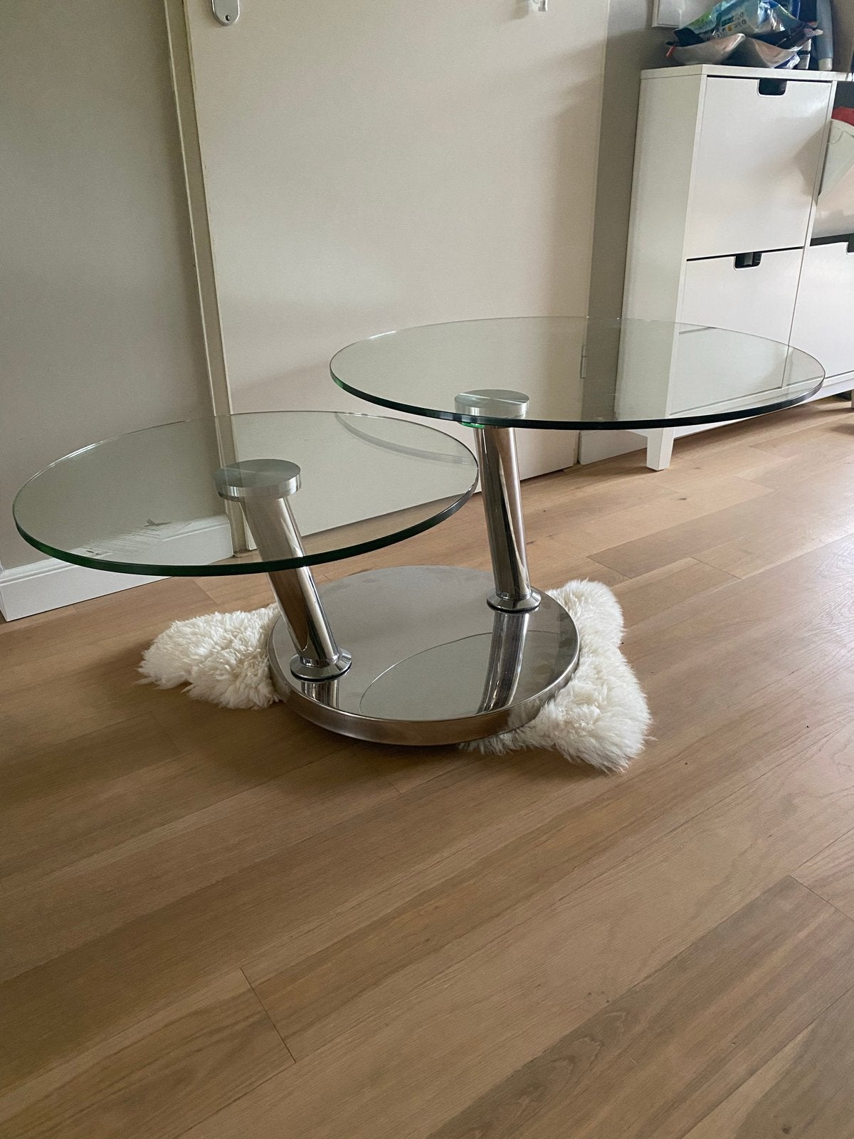 Kesterport Design Signet Glazen Salontafel - Bauhaus Stijl, Bauhaus, 100 tot 150 cm, Rond, 5 – 50