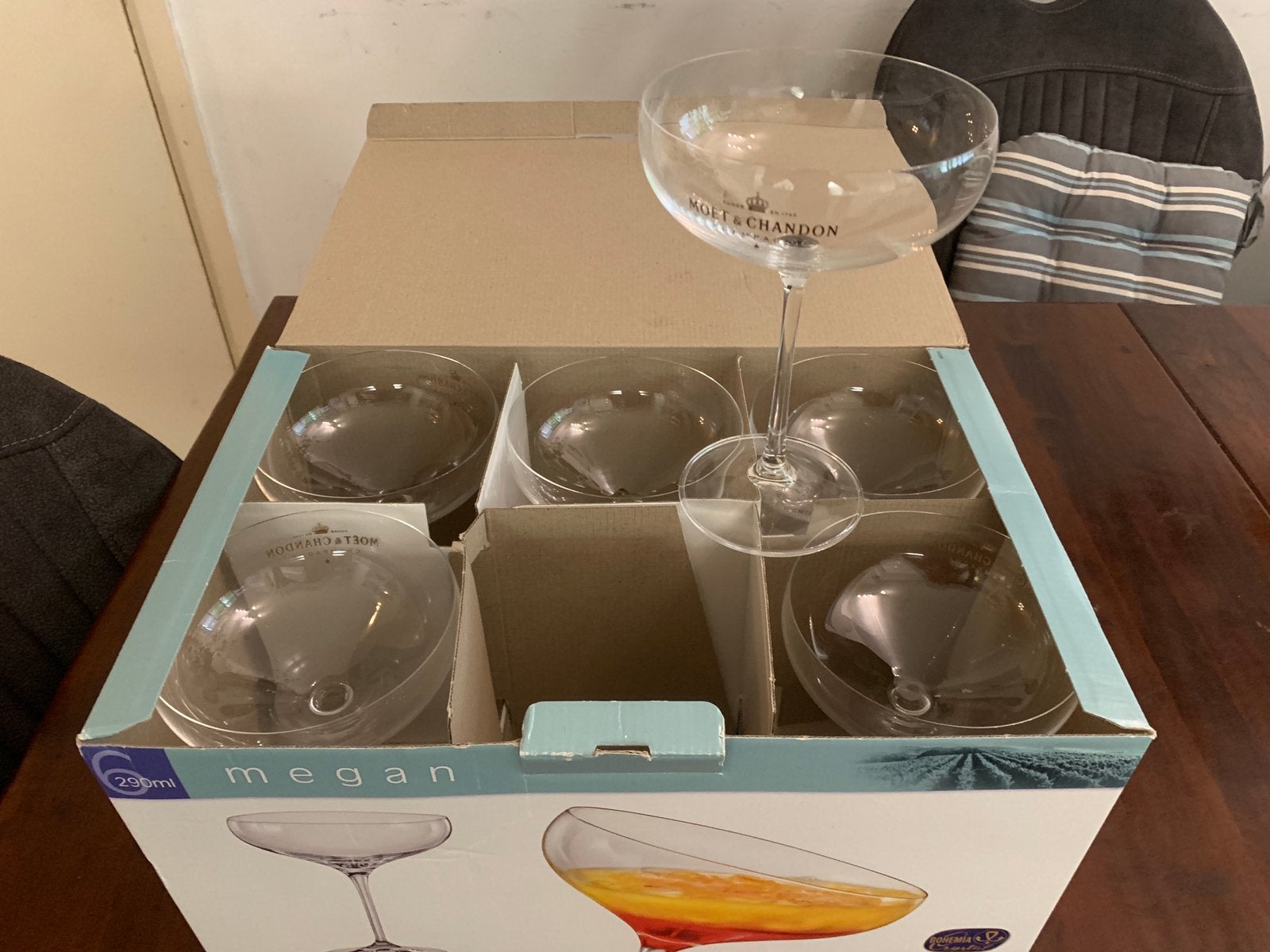 Bohemia Crystal champagne coupes, Verzamelen, Glas en Borrelglaasjes, Ophalen of Verzenden, Zo goed als nieuw, Overige typen