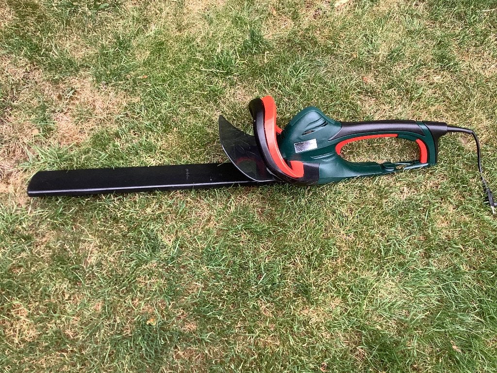 Heggenschaar Metabo 8555, 55cm zwaard, zgan., Ophalen, Zo goed als nieuw, Elektrisch, Metabo