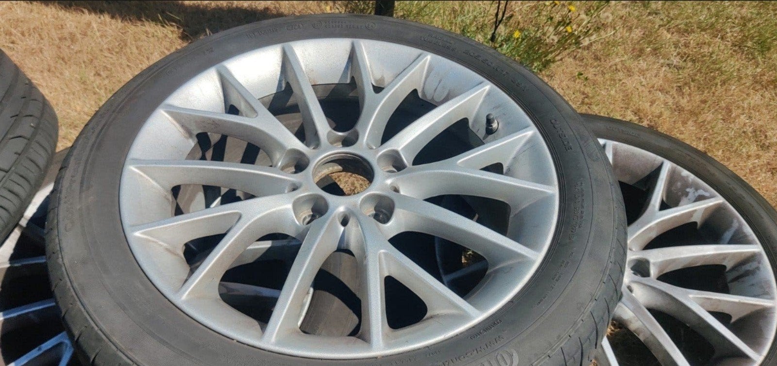 bmw velgen style 380 17x7  6mm continentals, Auto-onderdelen, Ophalen, 17 inch, 225 mm, Zomerbanden