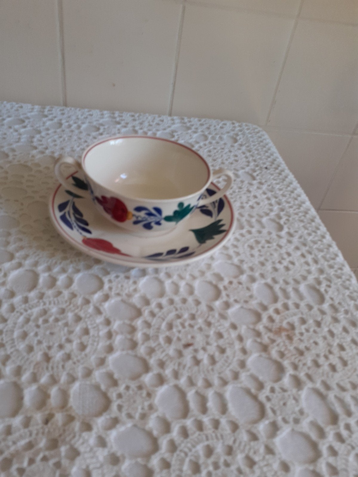 Boerenbont soepkom Maastricht, Antiek en Kunst, Antiek | Servies los, Ophalen of Verzenden