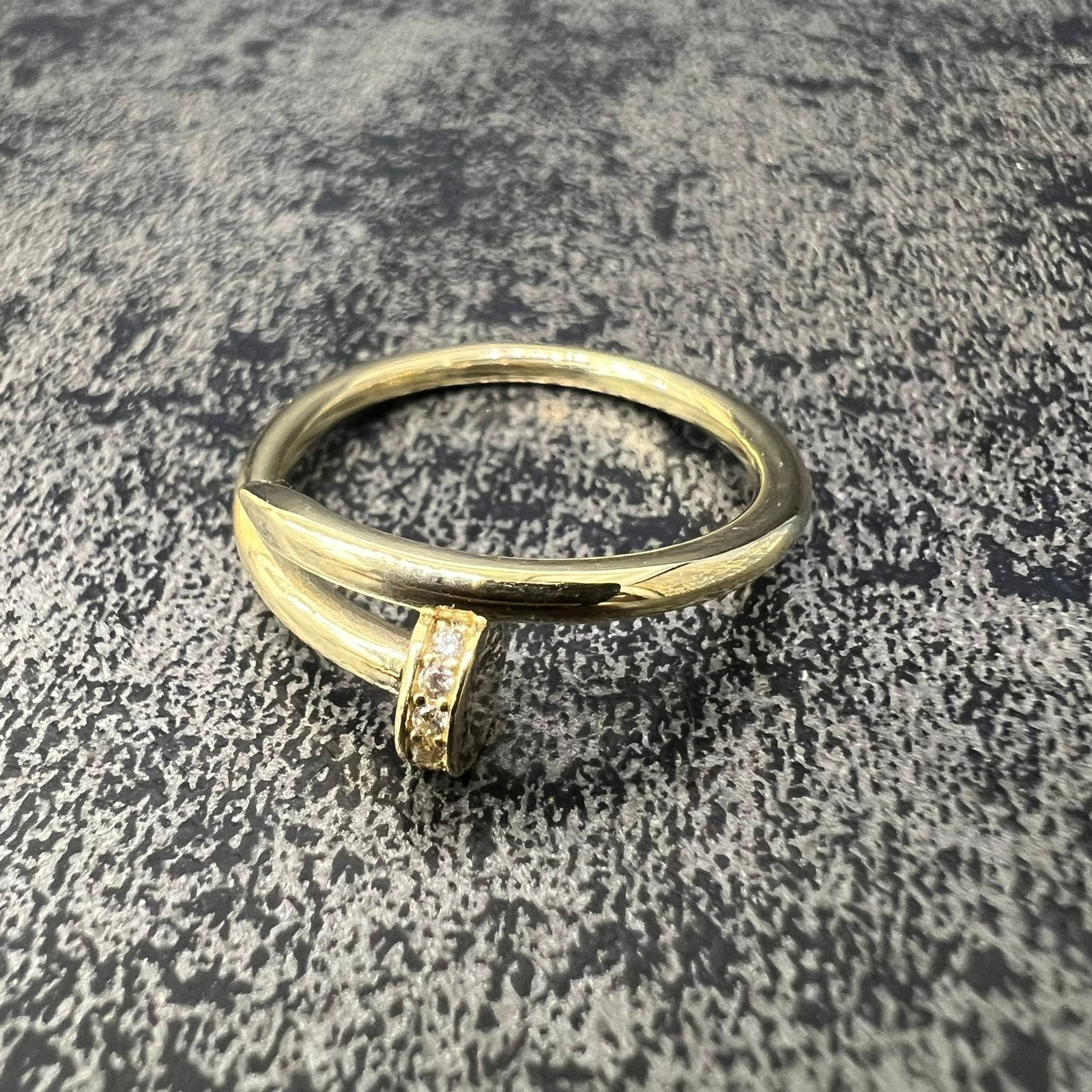 14 karaat gouden ring spijker model nieuw, Ophalen of Verzenden
